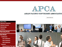 Tablet Screenshot of apcacopyright.org